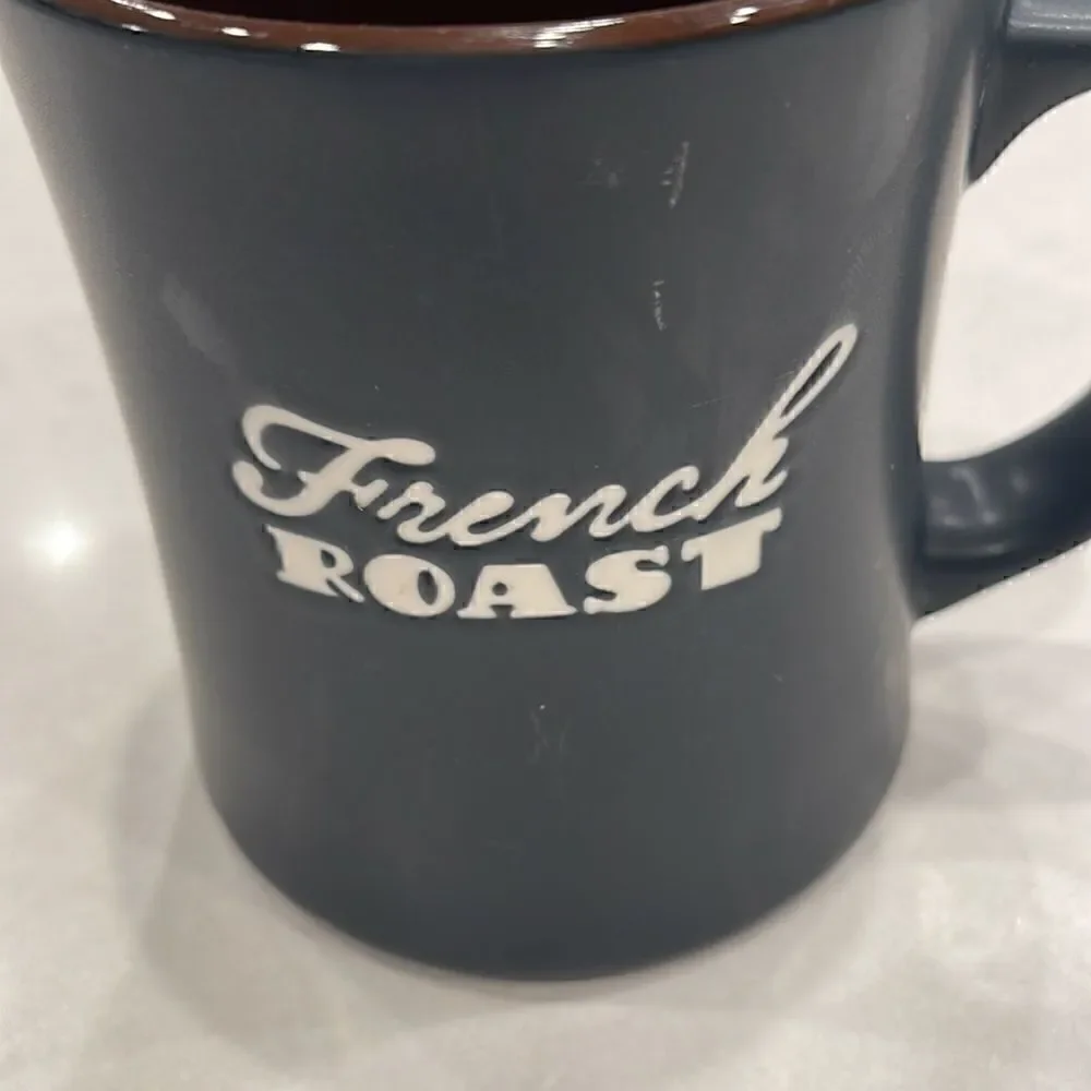 Starbucks French roast new bone china 2011 coffee cup brown on inside, nice feel